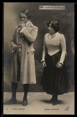 AK Der unsterbliche Lump, Sänger Otto Storm und Sängerin Gisela Marion, Operette