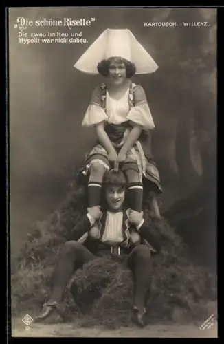 AK Die schöne Risette, Sänger Kartousch und Willenz, Operette