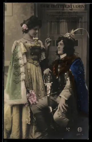 AK Der Bettelstudent, Szene aus dem Stück