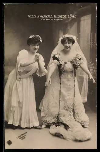 AK Ein Walzertraum, Mizzi Zwerenz und Therese Löwe