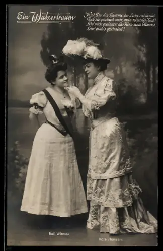 AK Operette ein Walzertraum, Reli Witzani und Käte Kansen