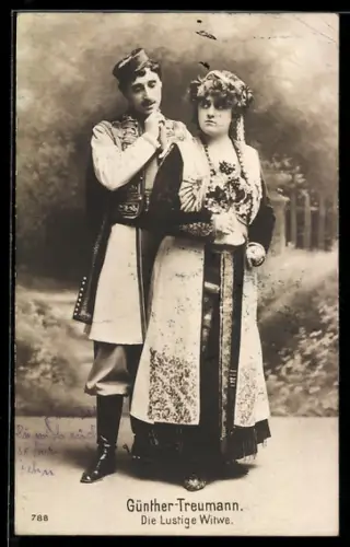 AK Operette Die lustige Witwe, Günther-Treumann