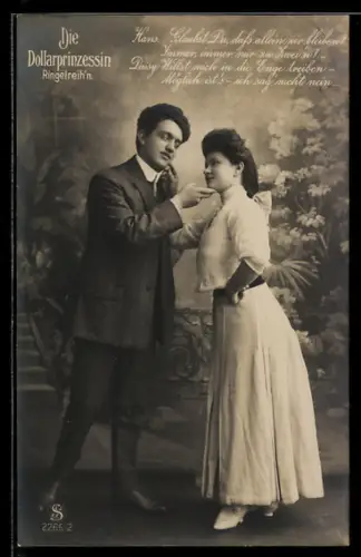 AK Die Dollarprinzessin, Ringelreih`n, Hans und Daisy vor idyllischer Studiokulisse