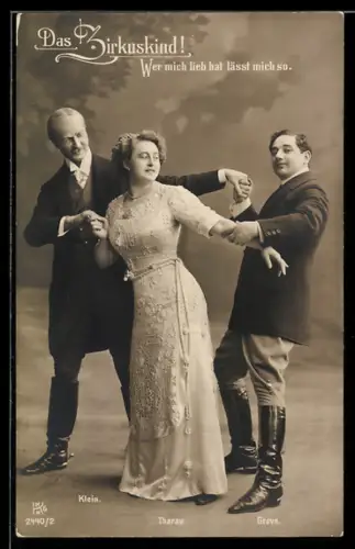 AK Das Zirkuskind, Klein, Tharau und Grave in ihrem Rollen