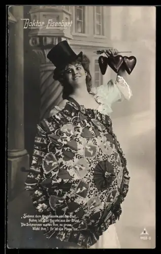 AK Szene aus der Operette Doktor Eisenbart, Sodann dem Hauptmann von der Lust...