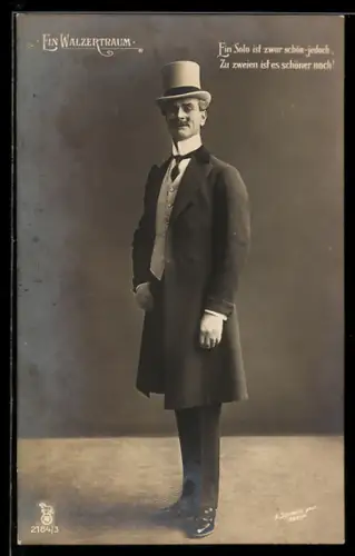 AK Szene aus der Operette ein Walzertraum, Ein Solo ist zwar schön...