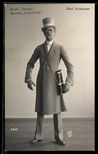 AK Szene aus der Operette Lolotte im Apollo-Theater mit Emil Guttmann