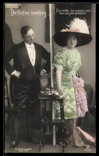 AK Szene aus der Operette Der Graf von Luxemburg, Frau Gräfin, Sie erlauben wohl...