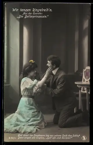 AK Wir tanzen Ringelreih`n, Aus der Operette Die Dollarprinzessin