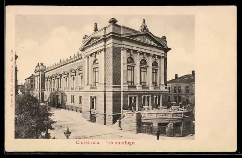 AK Christiania, Frimurerlogen, Freimaurer