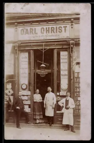 Foto-AK Wien, Juwelier Carl Christ in der Liniengasse 16