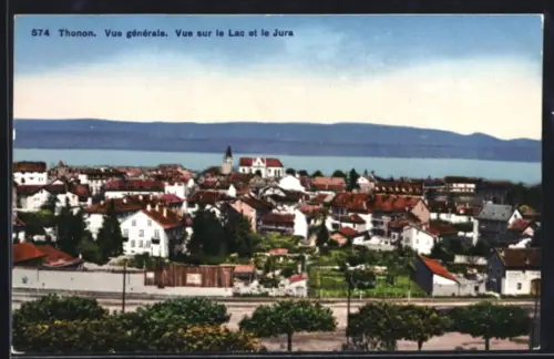 AK Thonon, Vue générale, vue sur le lac et le Jura