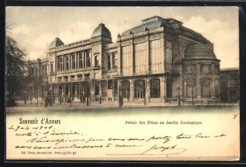 AK Anvers, Palais des Fêtes au Jardin Zoologique