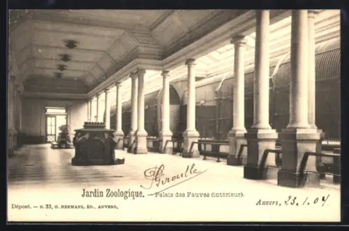 AK Anvers, Jardin Zoologique, Palais des Faves intérieur