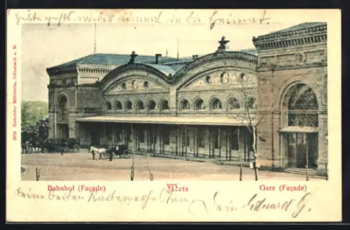 AK Metz, Bahnhof, Facade
