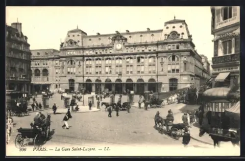 AK Paris, La Gare Saint-Lazare