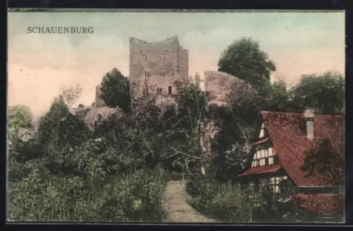 AK Schauenburg, Blick zur Burg