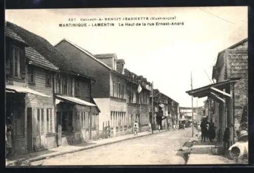 AK Lamentin / Martinique, Le Haut de la rue Ernest-André