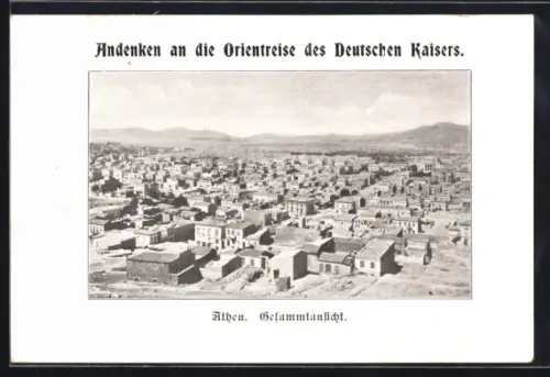 AK Athen, Ortsansicht aus der Vogelschau