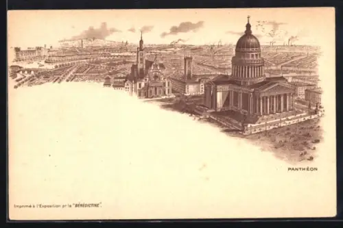 AK Paris, Le Panthéon, Vue panoramique