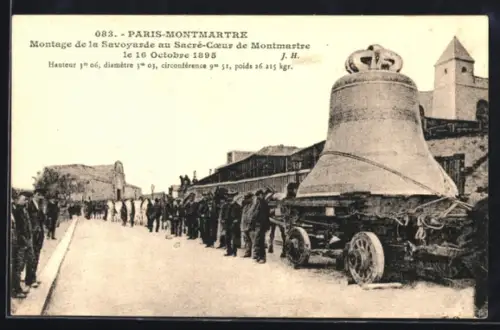 AK Paris, Montmartre, Montage de la Savoyarde au Sacré-Coeur de Montmartre 1895