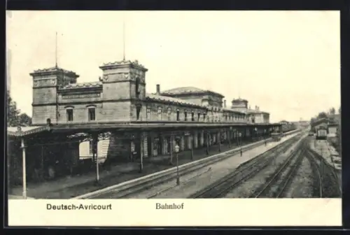 AK Deutsch-Avricourt, Blick auf den Bahnhof