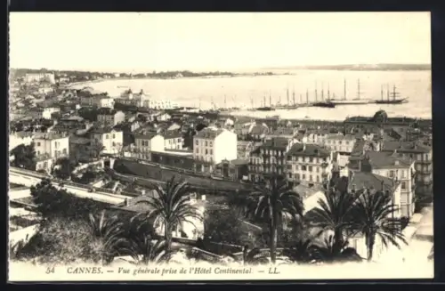 AK Cannes, Vue générale prise de l`Hôtel Continental