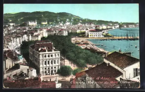 AK Cannes, Vue prise du Mont Chevalier