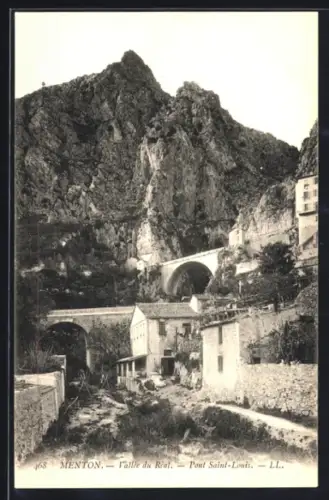 AK Menton, Vallée du Ral, Pont Saint-Louis