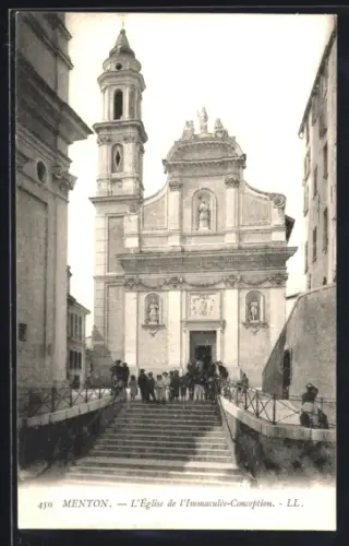AK Menton, L`Église de l`Immaculée-Conception