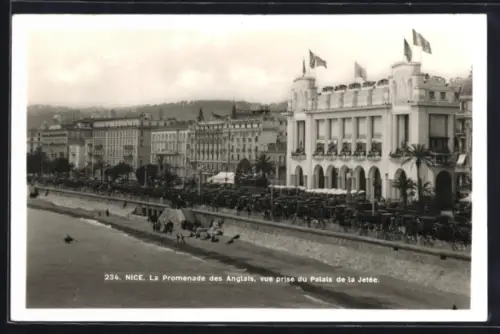 AK Nice, La Promenade des Anglais, vue prise du Palais de la Jetée