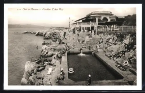 AK Cap d`Antibes, Pavillon Eden Roc avec piscine en bord de mer