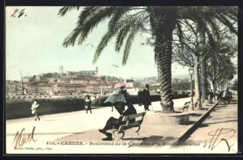 AK Cannes, Boulevard de la Croisette et le Mont-Chevalier