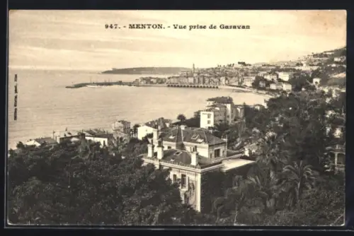 AK Menton, Vue prise de Garavan