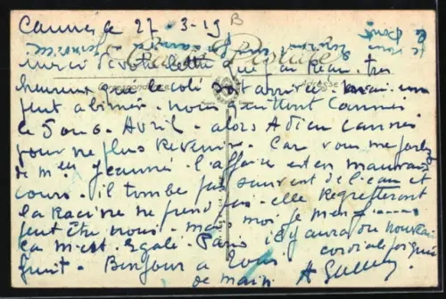 AK Cannes, Rue de la Gare