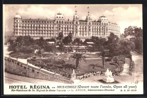 AK Nice-Cimiez, Hotel Régina, Directeur L. Ardin