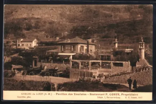 AK Gorges du Loup /A.-M., Pavillon des Touristes, Restaurant P. Coste