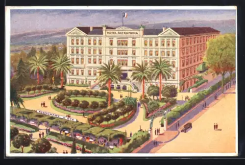 Künstler-AK Nice, Hotel Alexandra