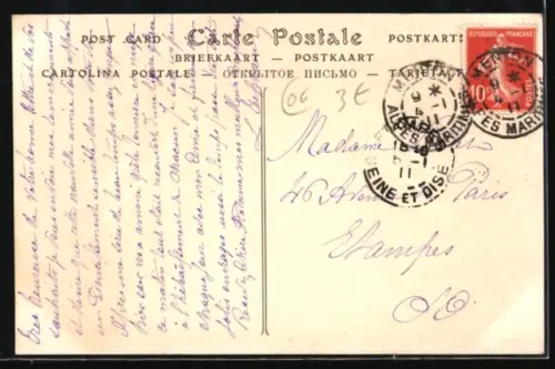 AK Menton, La Rue Partonreneaux