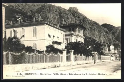 AK Menton-Garavan, Villa Géna, Résidence du Président Krüger