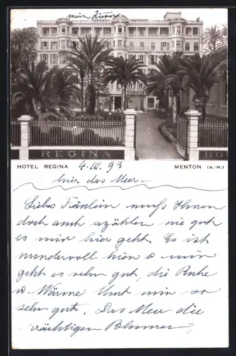 AK Menton, Hôtel Regina