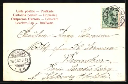 AK Leipzig, Kath. Kirche mit West- u. Rudolfstrasse, Strassenbahn