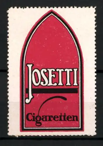 Reklamemarke Josetti, Tabakwaren und Zigaretten, gotisches Fenster