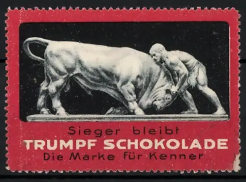 Reklamemarke Trumpf Schokolade, Stierkampf-Szene