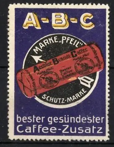 Reklamemarke Aechter Brandt-Caffee, Caffee-Zusatz, Rote Verpackung