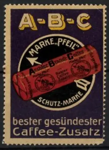 Reklamemarke Aechter Brandt-Caffee, Caffee-Zusatz, Rotes Paket Kaffeezusatz