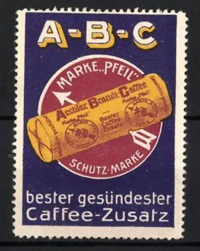 Reklamemarke Aechter Brandt-Caffee, Caffee-Zusatz, Kaffeeverpackung