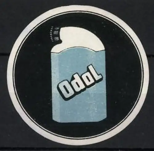 Reklamemarke Odol, Mundspülung und Zahnpflegeprodukt, Flasche