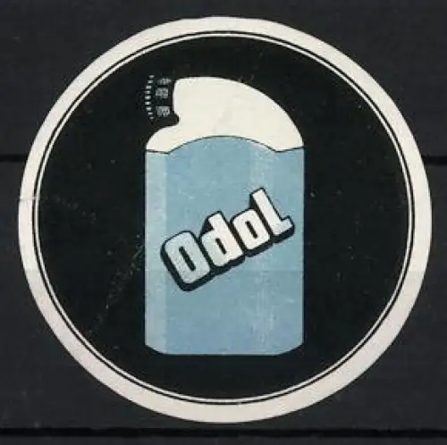 Reklamemarke Odol, Mundspülung und Zahnpflegeprodukt, Flasche