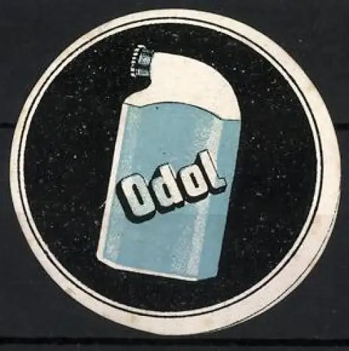 Reklamemarke Odol, Mundspülung und Zahnpflege, Mundwasserflasche